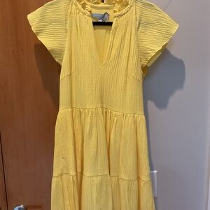 ANTONIO MELANI Vibrant Yellow Midi Dress
